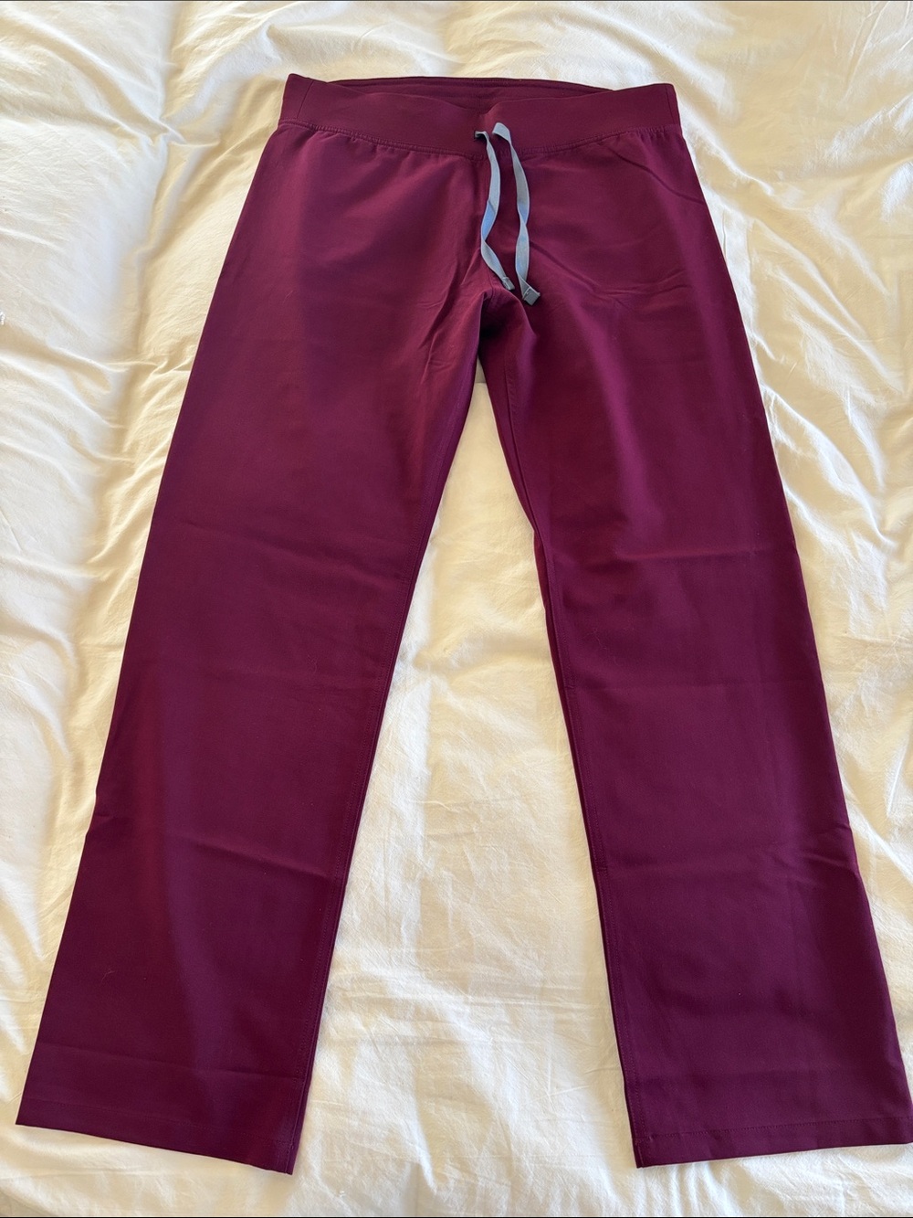 Figs Women's Burgundy Drawstring Scrubs Pants